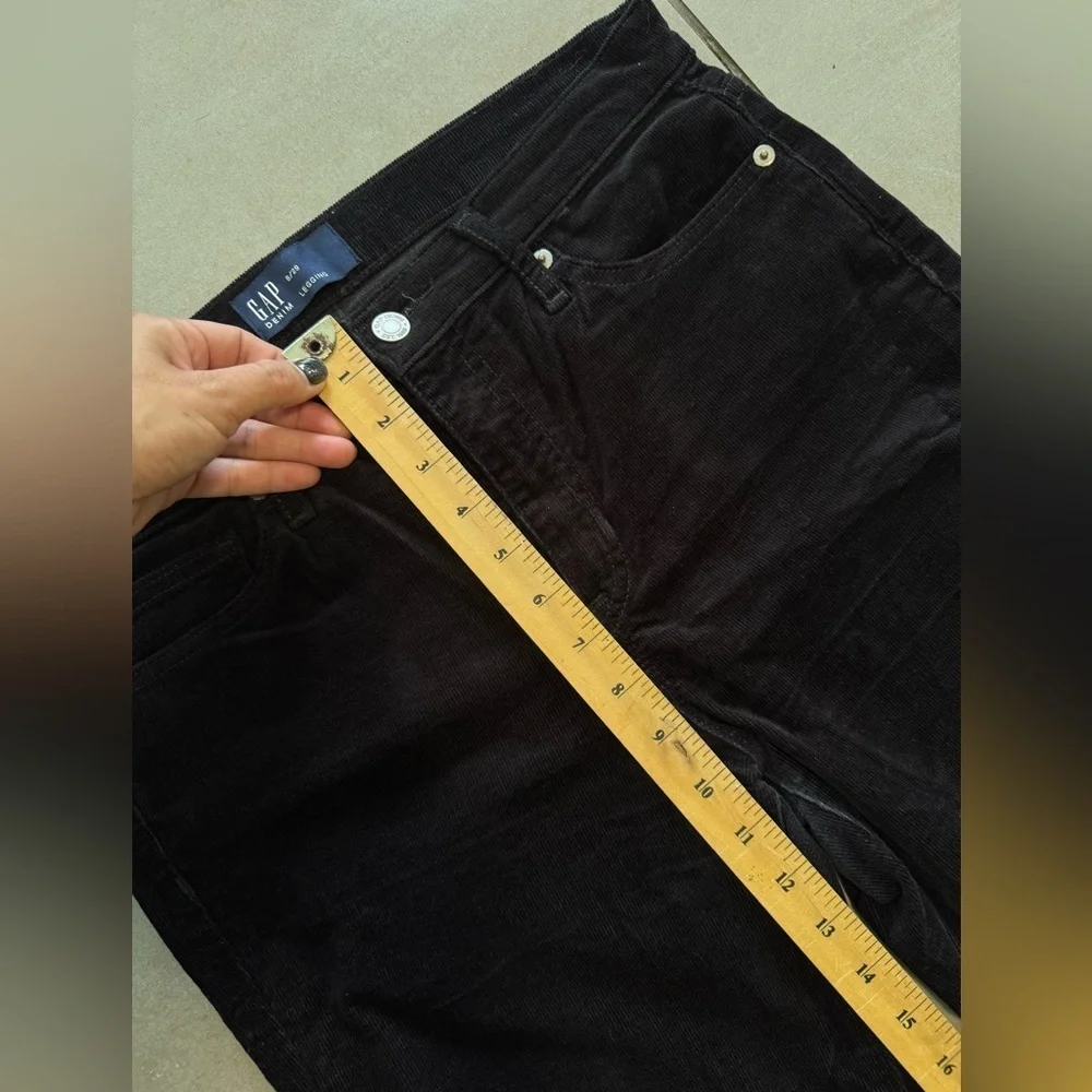 🔥 4 for $20 DEAL 🔥 GAP Black Corduroy Skinny Jeans Legging Pants Sz 8/29